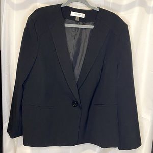 Plus Size Women Vintage Work Business Casual Black Blazer Suit Jacket 22 Classic